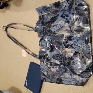 Victoria's Secret Pink Clear Bag Tote with Small Bag